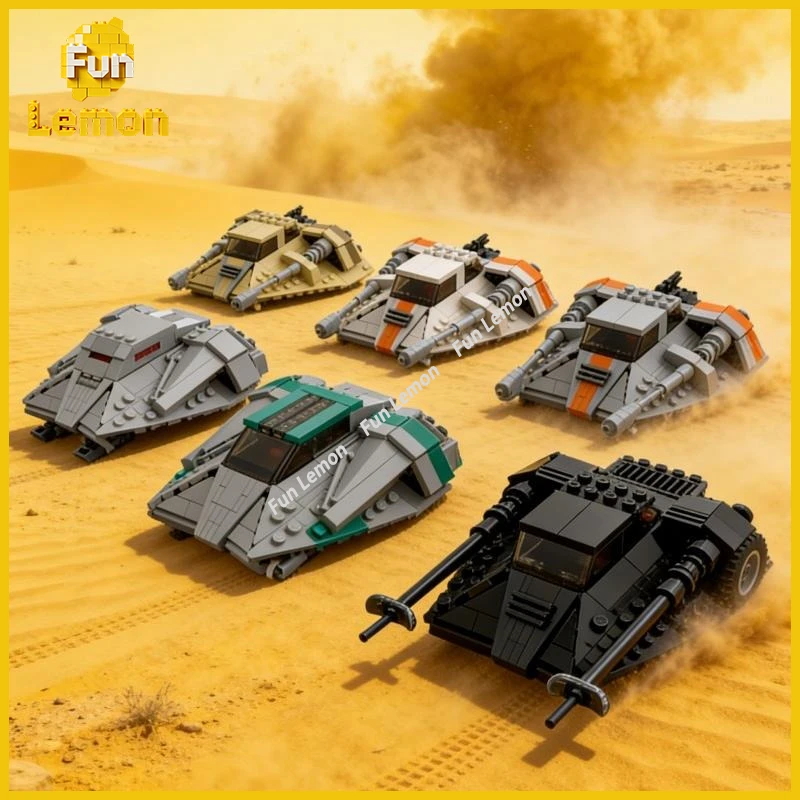 

MOC Sci-Fi Flying Vehicle Building Blocks T-47 Airspeeder All-Terrain Combat Craft Model Bricks Set