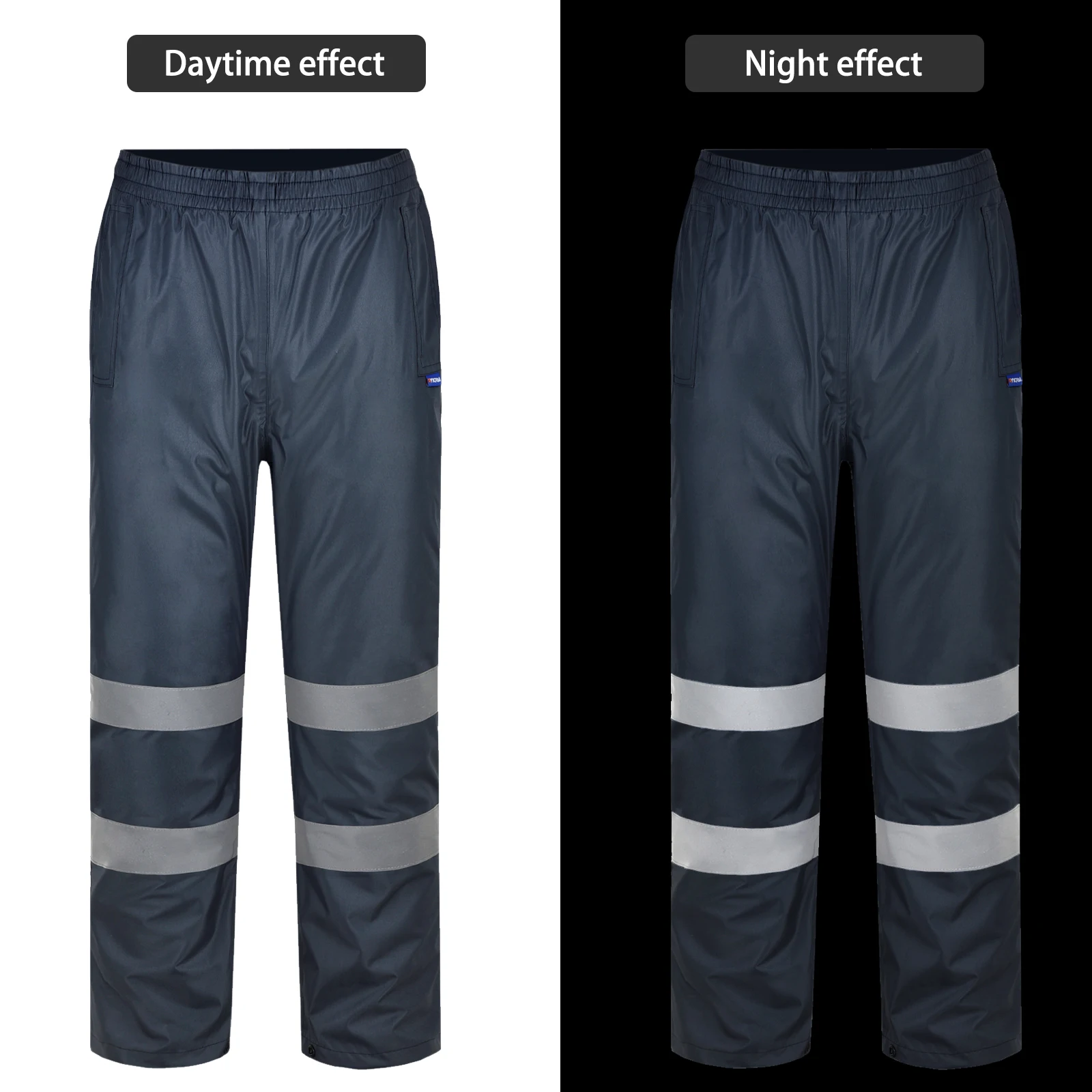 AYKRM HI VIS Reflective Pants Safety Striped Waterproof Windproof Sweatpants Trousers Long Oxford Cycling Hiking Trip