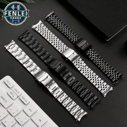 For Seiko No.5 Solid Stainless Steel Band 20mm 22mm Men's Sports Strap SKX007 SKX009 SRPD63K1 SKX175 Jubilee Curved End Bracelet