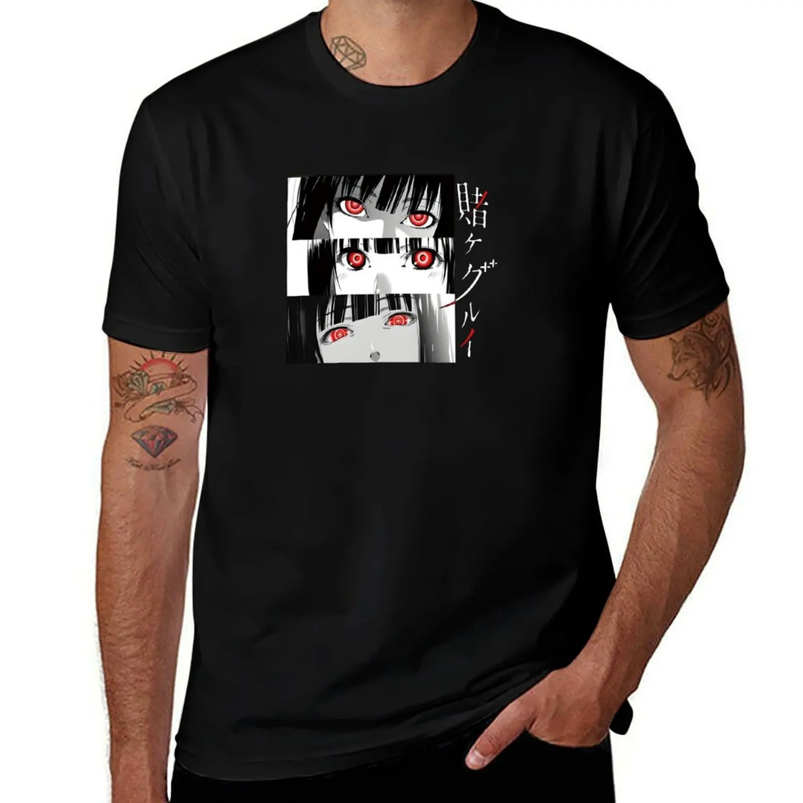 kakegurui slap T-Shirt Vintage Print Crew Neck Tee T-Shirt