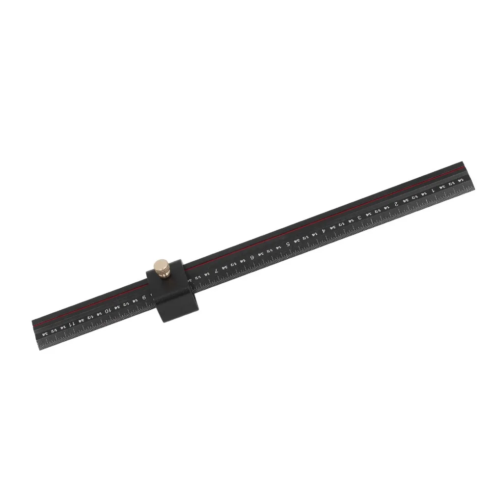 Aluminum Alloy Marking Gauge L Shape Adjustable Slide Stop Slide Stop Ruler Double Sided Scale 8 Inch Measuring Ruler