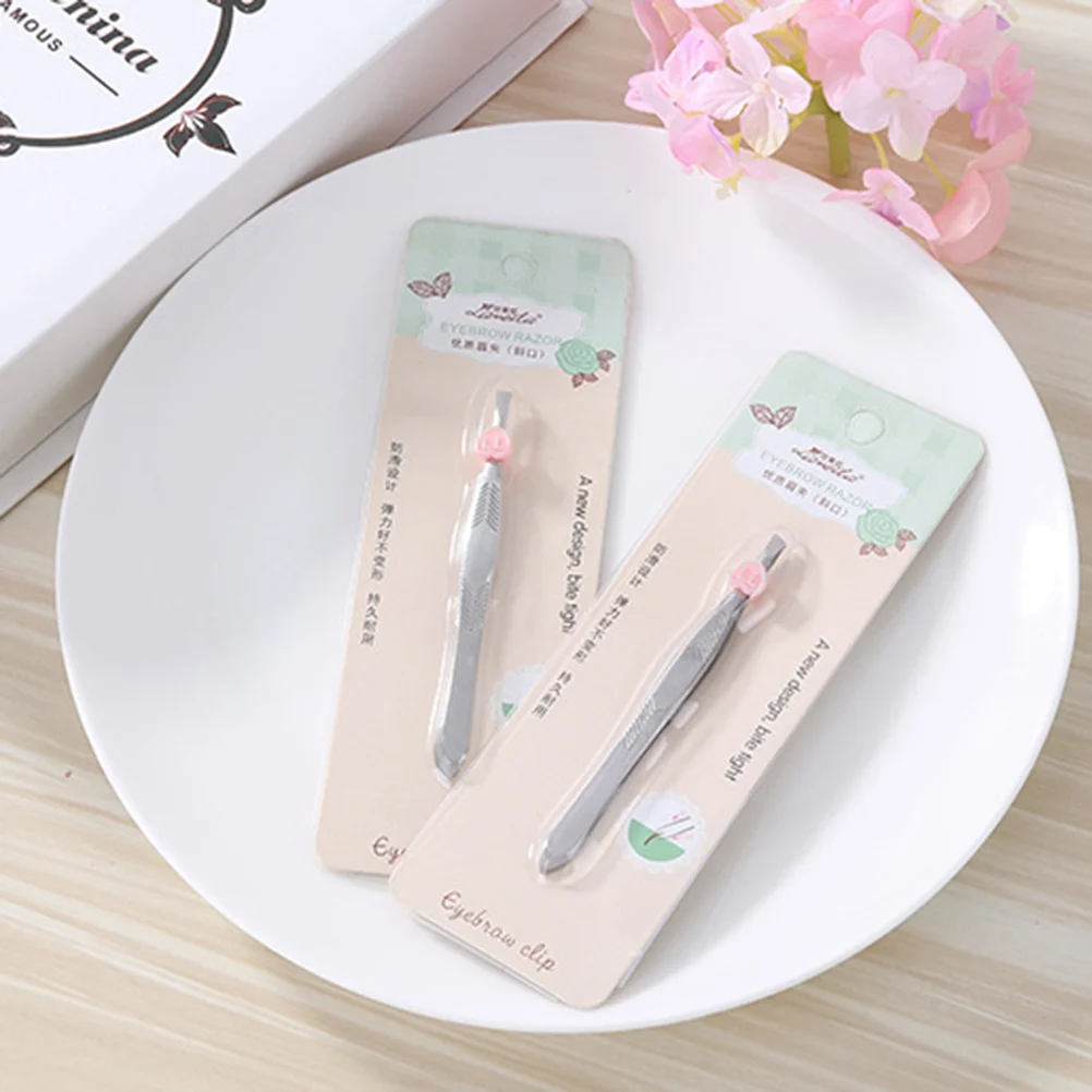 ملاقط حواجب متينة من الفولاذ المقاوم للصدأ، طرف مائل للرجال والنساء، أطراف رفيعة لأداة حواجب الشعر الصغيرة