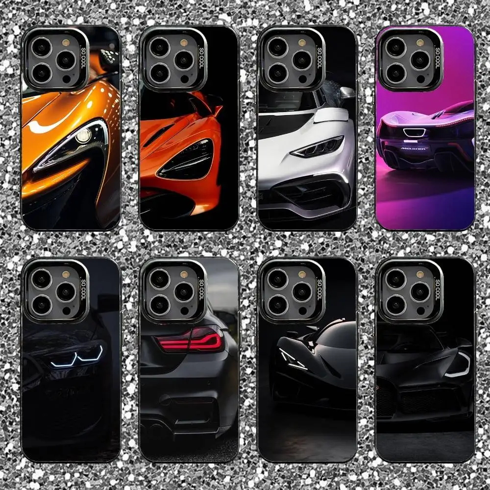 

Cool Sports Car Phone Case For iPhone 16,15,14,13,12,11,Pro,XS,Max,Plus,Mini,SE Black Candy Matte Shockproof Cover