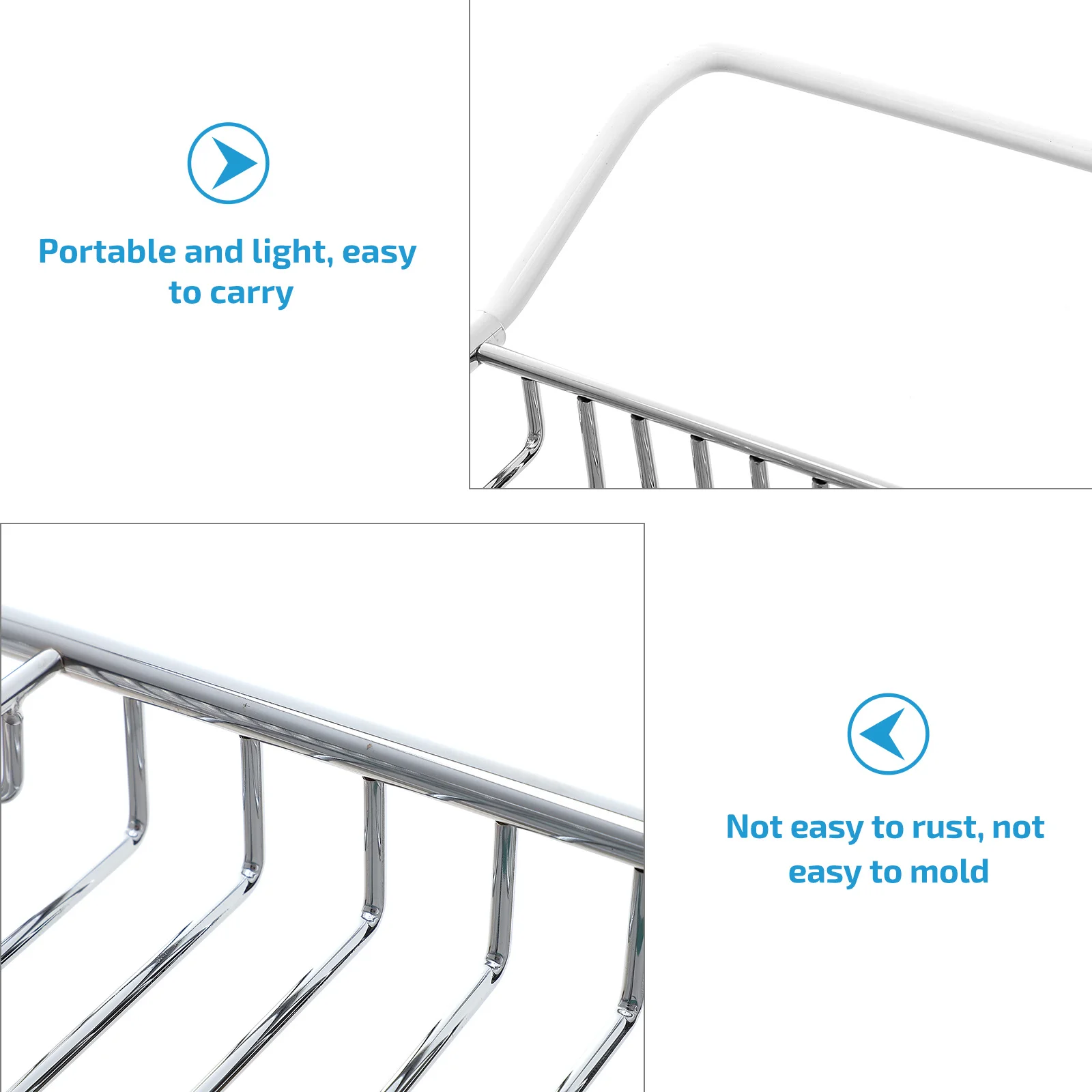 

Stainless Steel Bathtub Rack Adjustable Retractable Anti Bath Tray ganizer Portable Plated for Phone Book Glass
