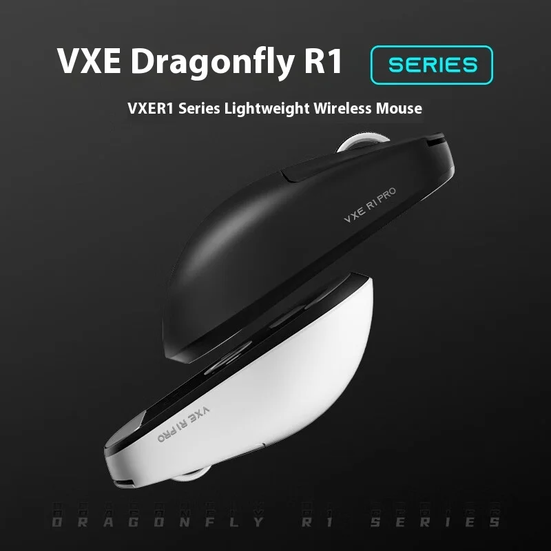 Vgn Vxe Dragonfly R1pro Max Paw3395 Wireless Mouse Tri-Mode E-sports Long Battery Life No Holes Lightweight Ergonomic Laptop