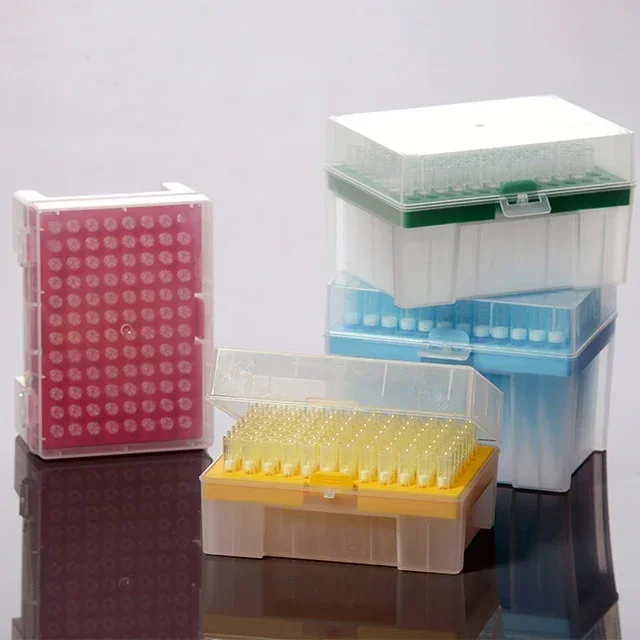 Sorfa 200ul Medical Science Disposable Transparent Pipette Tip With Filter For Laboratory