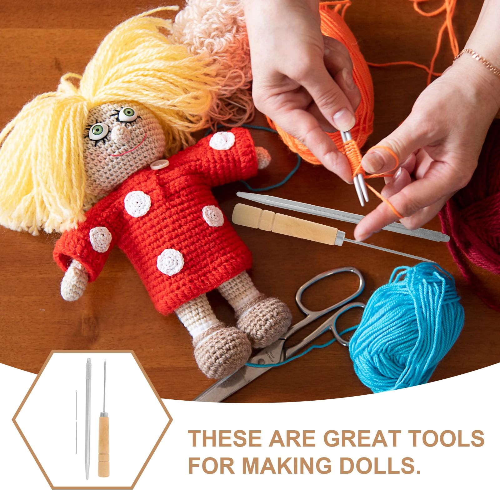 Strumenti per il trapianto dei capelli Creazione di radici Aghi Parrucche Radici Trame in metallo fai da te Bambole