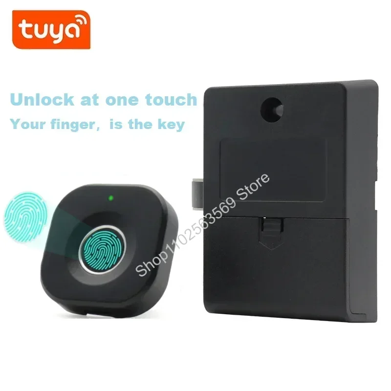 Tuya APP Unlock Smart Drawer Lock Tuya Smart Electronic Fingerprint Locks Cabinet  Locker Finger Print Lock Smart Door Lock