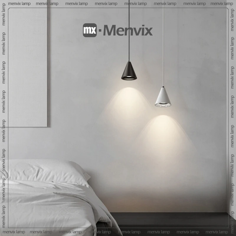 Imagem -03 - Modern Led Pendant Lights Preto e Branco Kitchen Island Fixtures Bedroom Table Dining Room Pendurado Lâmpada Abajur Home Chandeliers