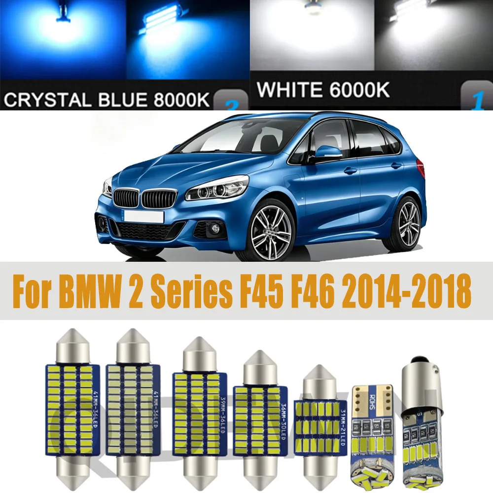 6Pcs LED Interior Map Reading Trunk Light Kit For BMW 2 Series F45 F46 Active Tourer Gran Tourer 2014 2015 2016 2017 2018