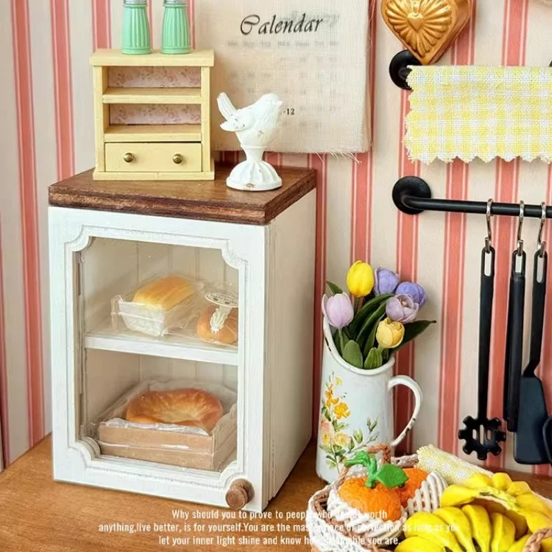 1:6 نموذج صغير بيت الدمية اكسسوارات الأثاث ريترو هوك خزانة المطبخ Bjd Blyth الجندي Lol المنمنمات الدعائم ديكور