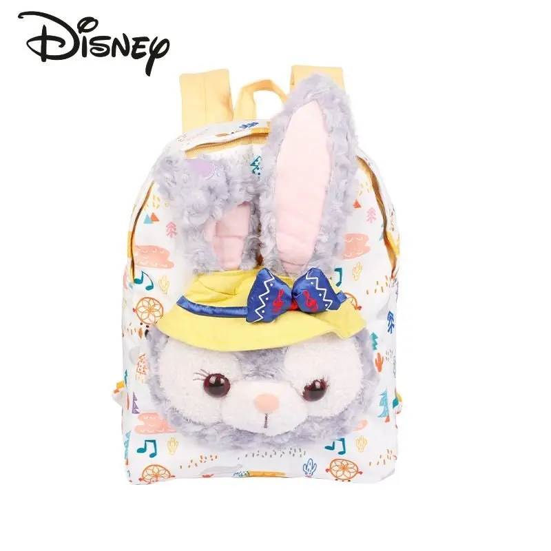 Disney's New Women's Backpack Fashionable High Quality Plush Doll Student Backpack Cute Cartoon Pastoral Style Girls' Backpack