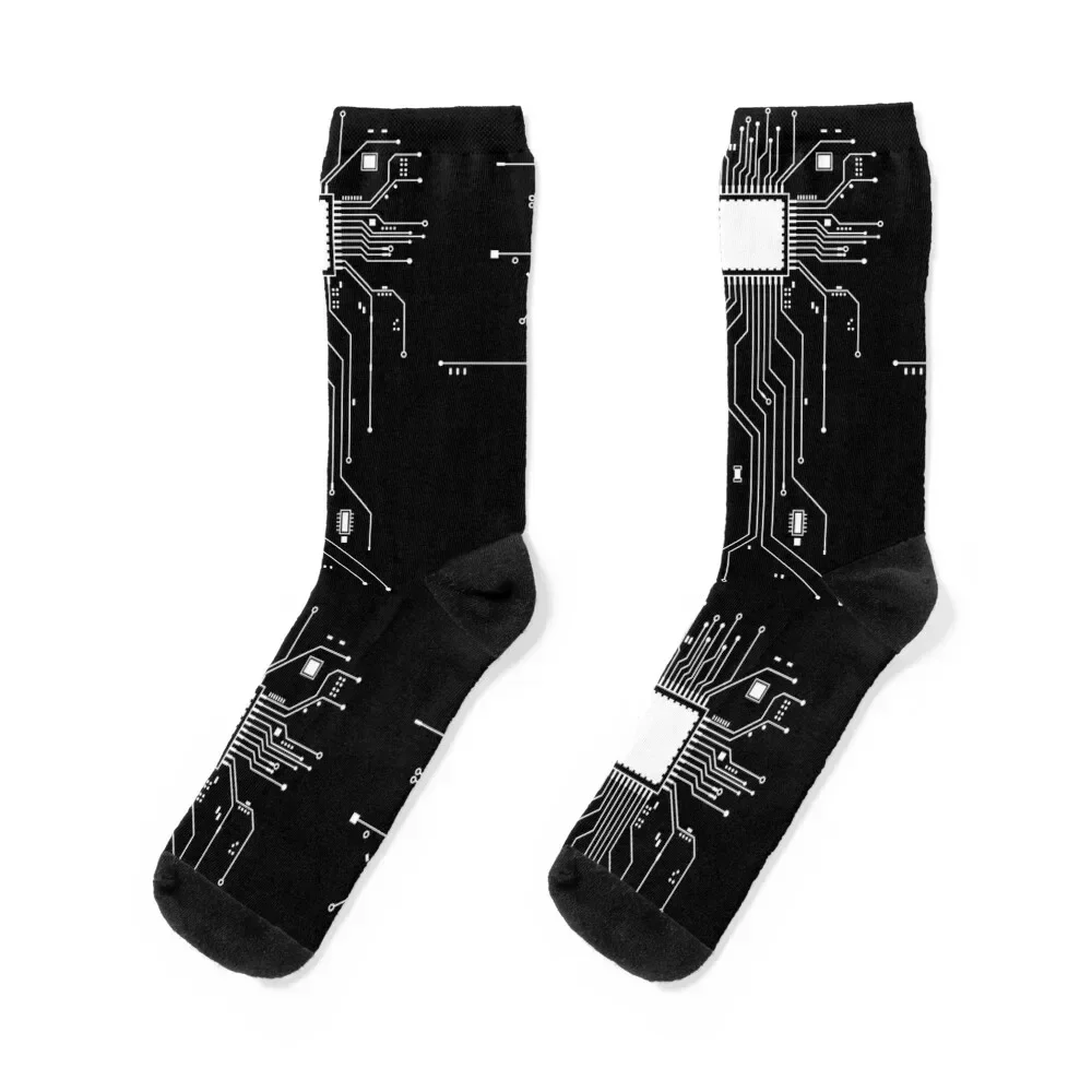 CPU Processor Circuit Diagram Socks japanese fashion funny gifts Christmas Girl'S Socks Men's