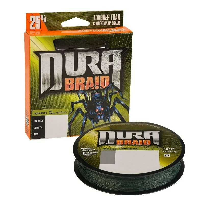 

Рыболовная леска DuraBraid, цвет моховой зелени, прочность 20 фунтов, 150 ярдов.