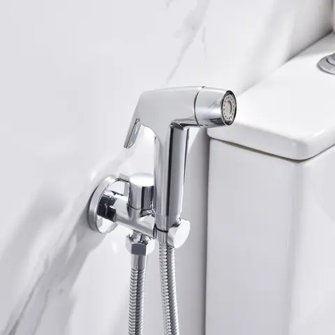 Kit de douche en laiton doré brossé, douchette à main, bidet mural pour salle de bain, balcon, robinet de bidet, ensemble de jet