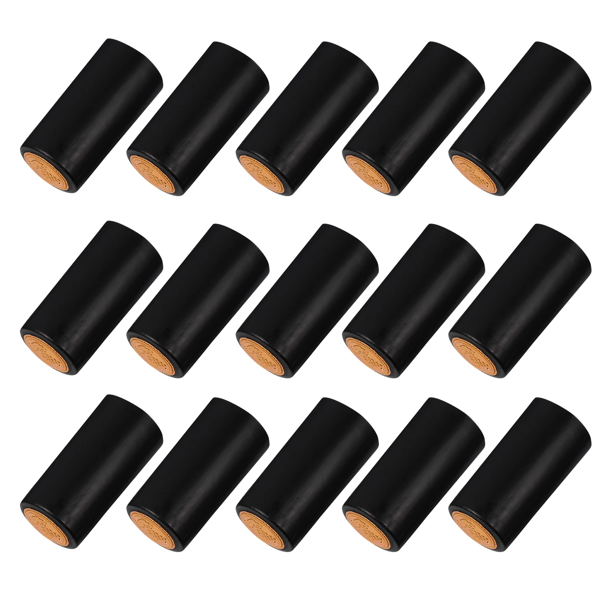 

100pcs Bottle Film Heat Shrink Cap Black Color Resealable Plastic Cover For Home Winery Use Bottle Seal Film