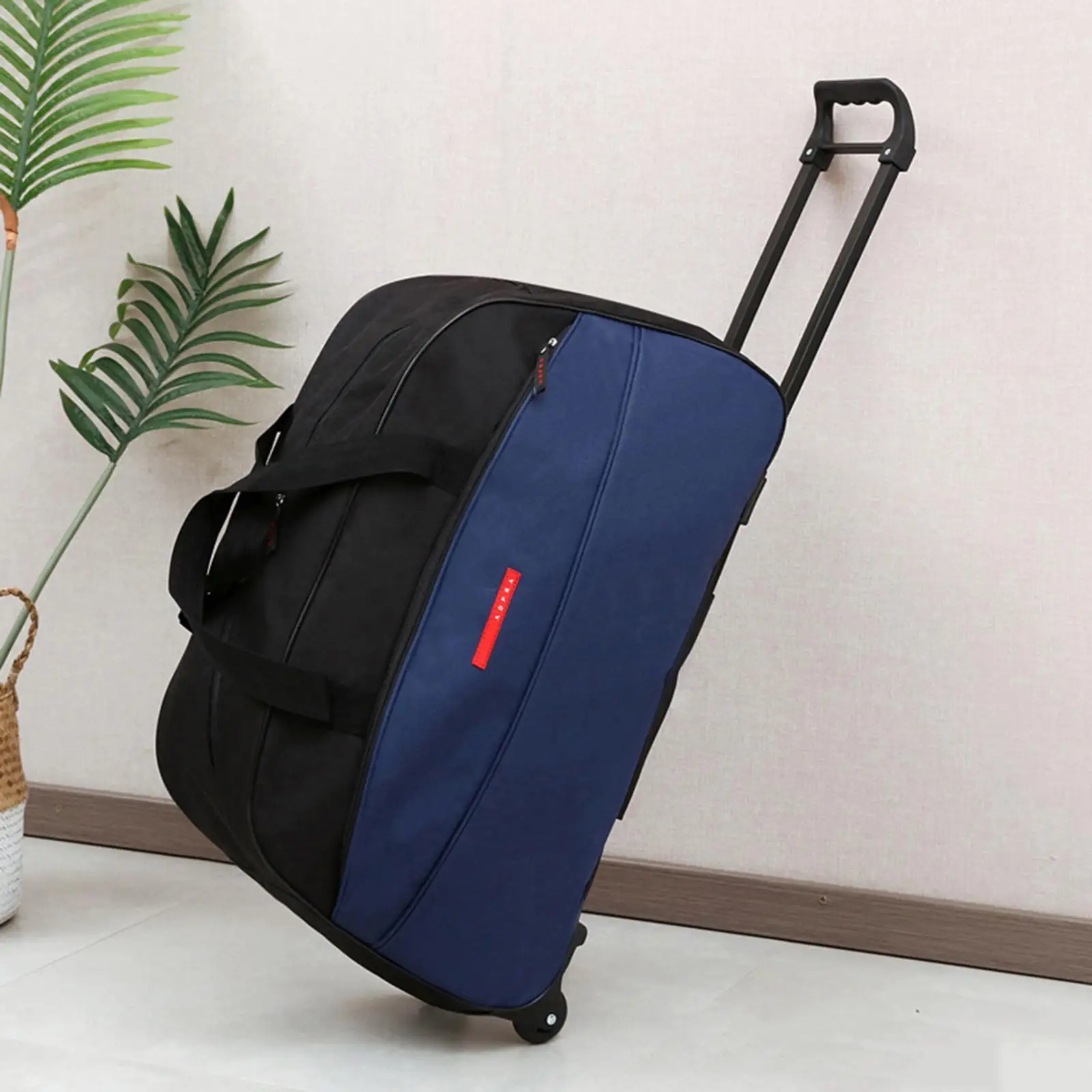 Rolling Duffel Bag Luggage Bag Large Capacity Telescoping Handle Portable Heavy