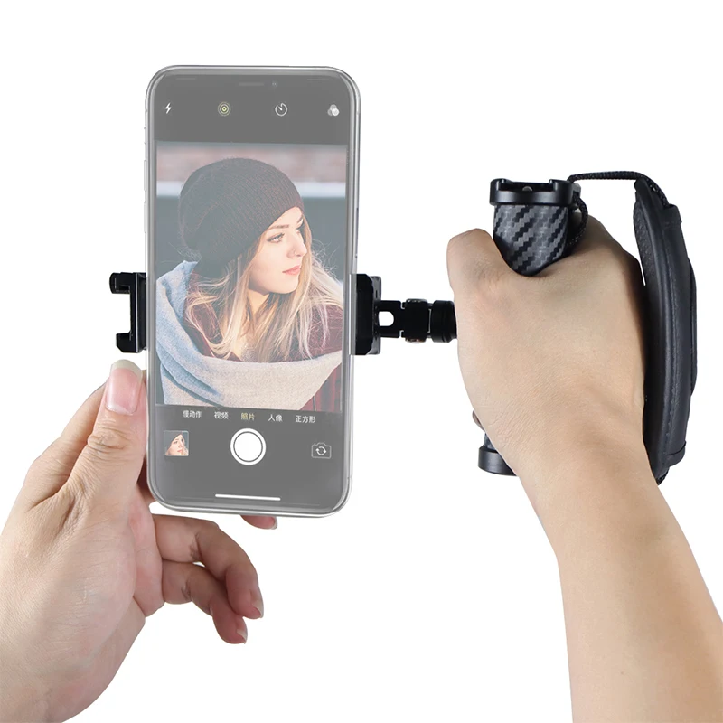 

Ручка для смартфона, ручка для камеры телефона, регулируемая на 360° ° Кронштейн-держатель для планшета, зажим для телефона, подставка с холодным башмаком