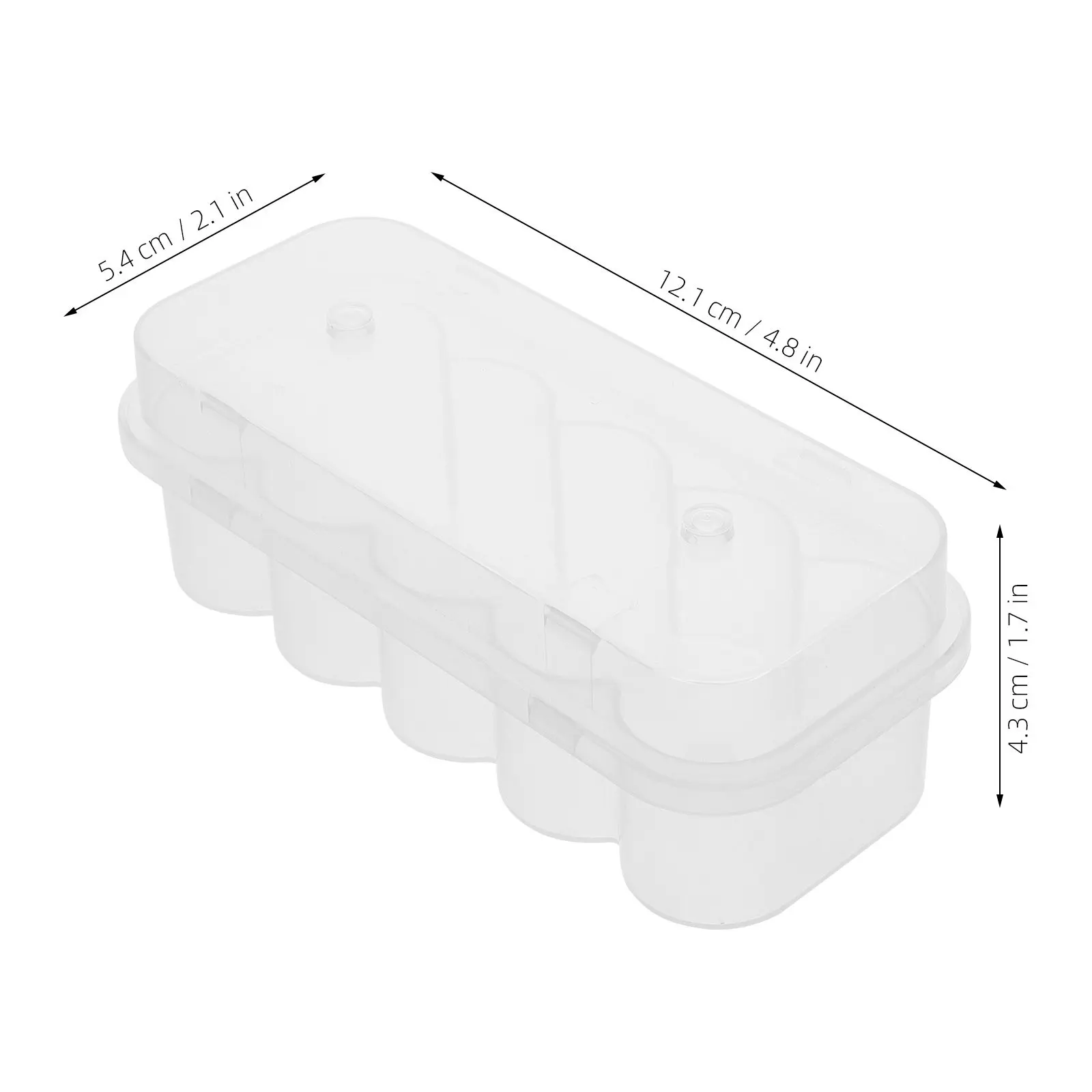 20Pcs Transparent Vial Storage Case Plastic Box Lid Low Temperature Resistant Secure Vial Organizer for Lab Clinic Sample