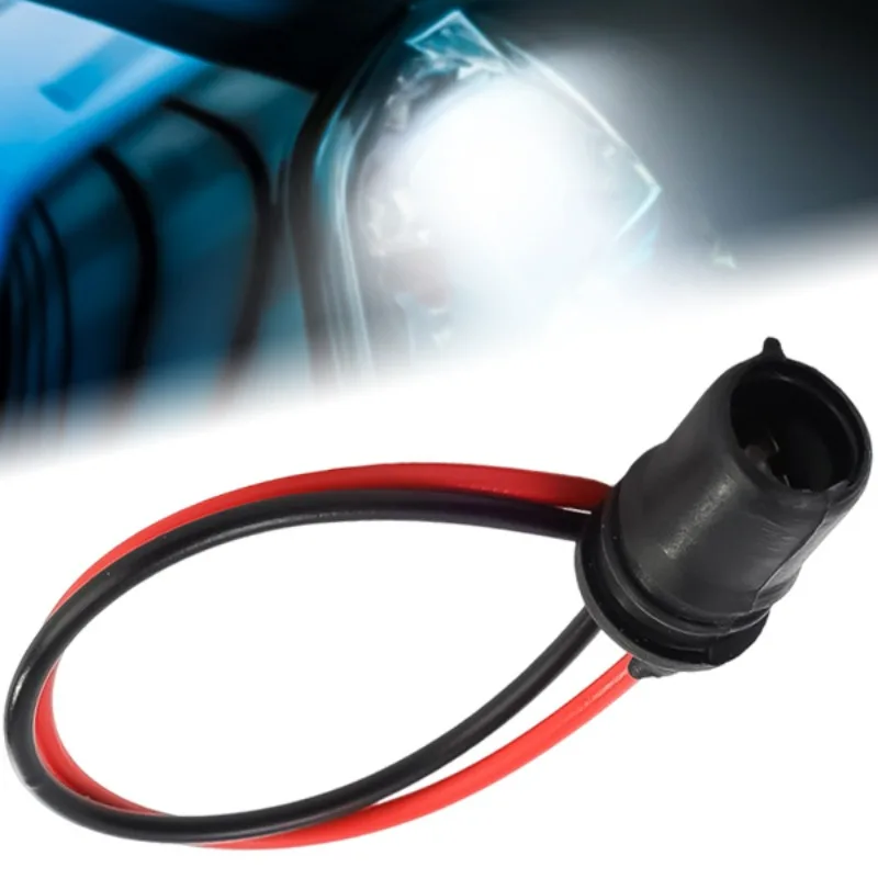 Base de Luz de Goma Suave Pre-cableada Plug-and-Play para Bombillas T10 W5W 147, para Panel de Instrumentos y Luces de Matrícula de Automóviles