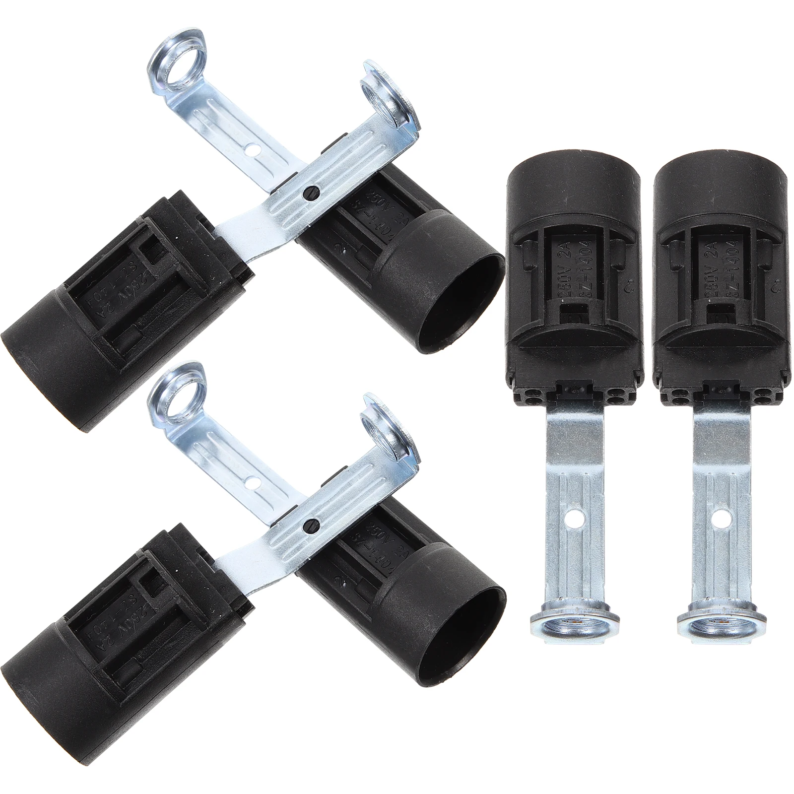 

6pcs E14 Screw Lamp Holder Black Bracket 70mm Candelabra Socket Bulb Water Pipe Accessories Lighting Fixtures