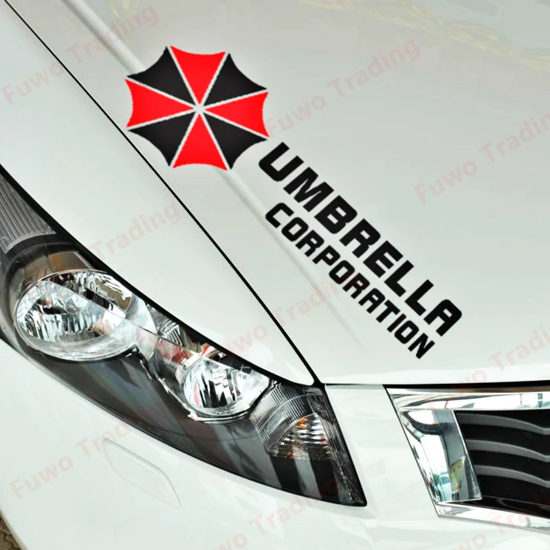 Fuwo Trading Car Stickers Creative Fashion Evil Umbrella Corp Parking Decal Vinyl Bumper Decoration Accessories Sunscreen PVC