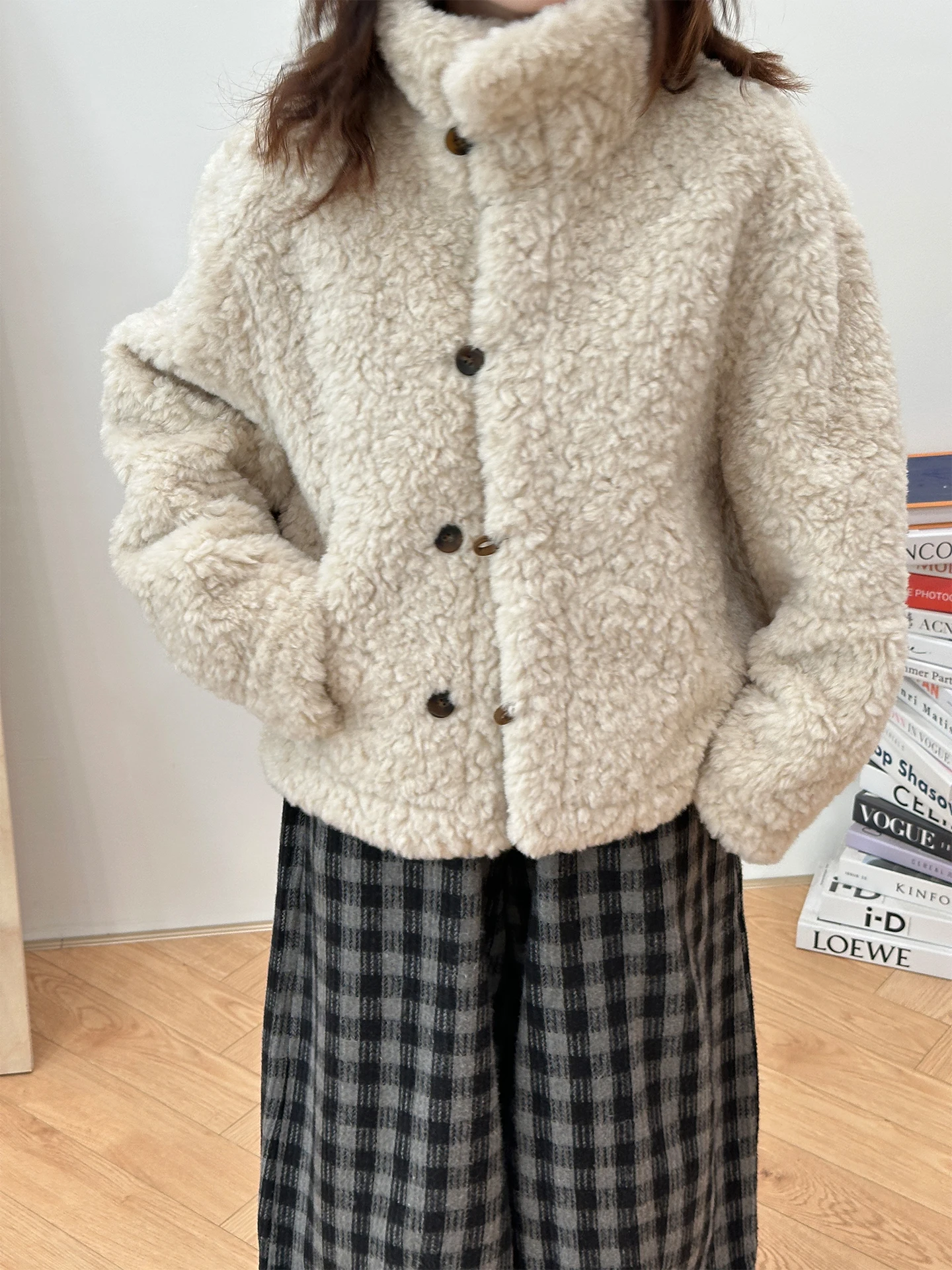 

Ретро-пальто двустороннее с меховым воротником, модель Water Bottle Scorpion 289 Ele Personali, для женщин