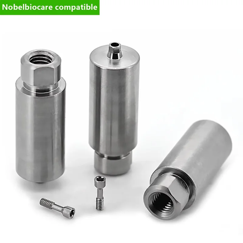 Dental Parts For Nobel Pre-milled Titanium Abutment 10mm NP RP Prosthetic Screw Retained CNC Milled Lab Components Kit