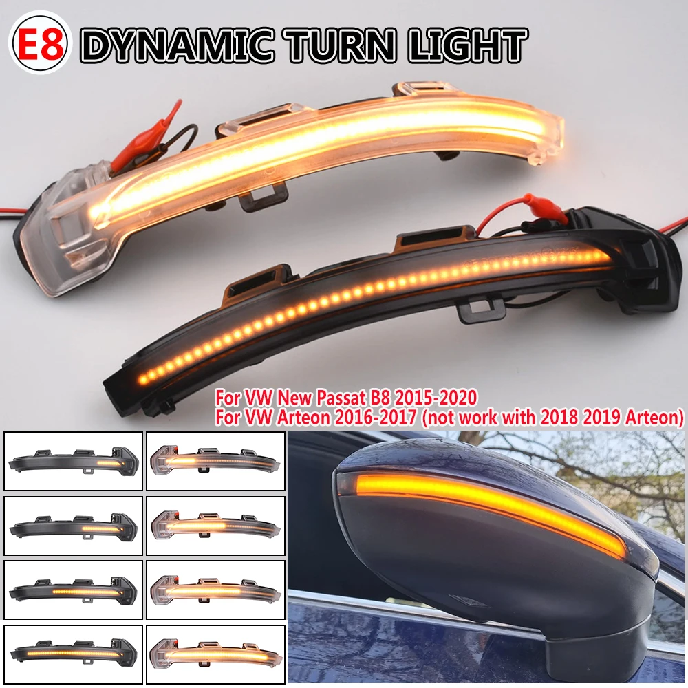 Sequential Flashing Mirror Lamp Dynamic Blinker LED Turn Signal Light For VW Volkswagen Golf 8 GTI R GTE GTD MK8 2020 2021