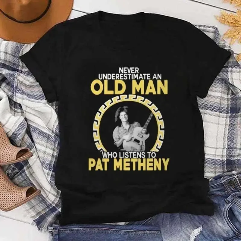 New Pat Metheny 1993 Black Color 1Side Heavy Cotton Full Size T Shirt