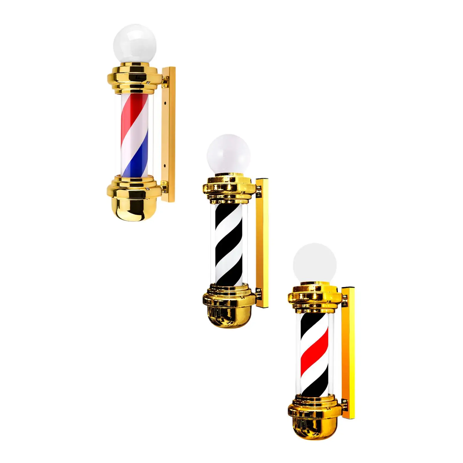 23.6 in Barber Pole Light Salon Open Sign Light Styling Accessories Vintage