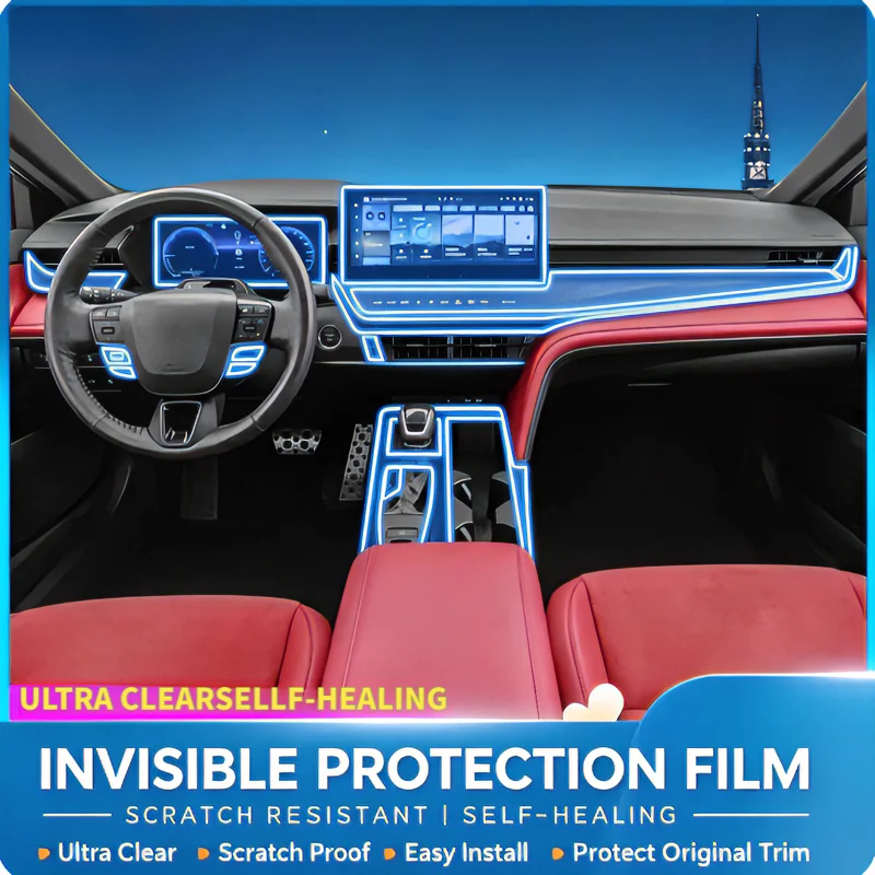 For 2024-2026 Camry interior center console transparent anti-scratch protective film car modification