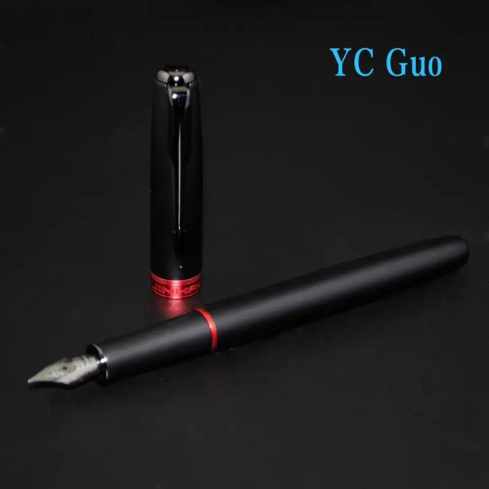 

Metal Ultra Black Red Ring Fountain Pen Jinhao 75 Silver Gold Grid Pattern F Fine Nib for Office School Business Stationery