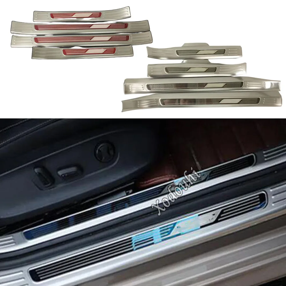 For Volkswagen VW Passat B8 2016 2017 2018 2019 Inner Outside Door Sill Scuff Plate Cover Pedal Trim Threshold Strip Accessories