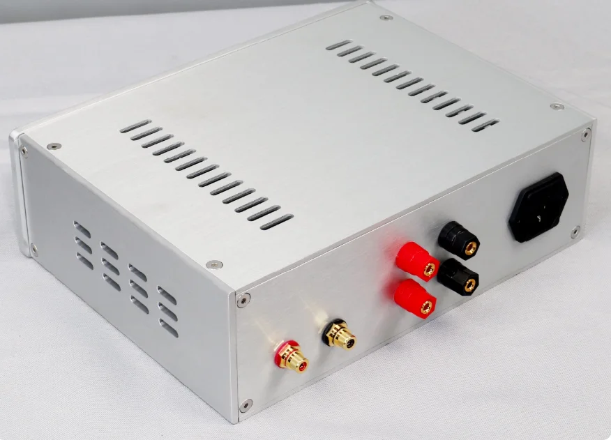 Dual VU Meter Aluminum Preamplifier Chassis – Hi-Fi DIY Audio Enclosure with Retro Style & Sturdy All-Aluminum Build