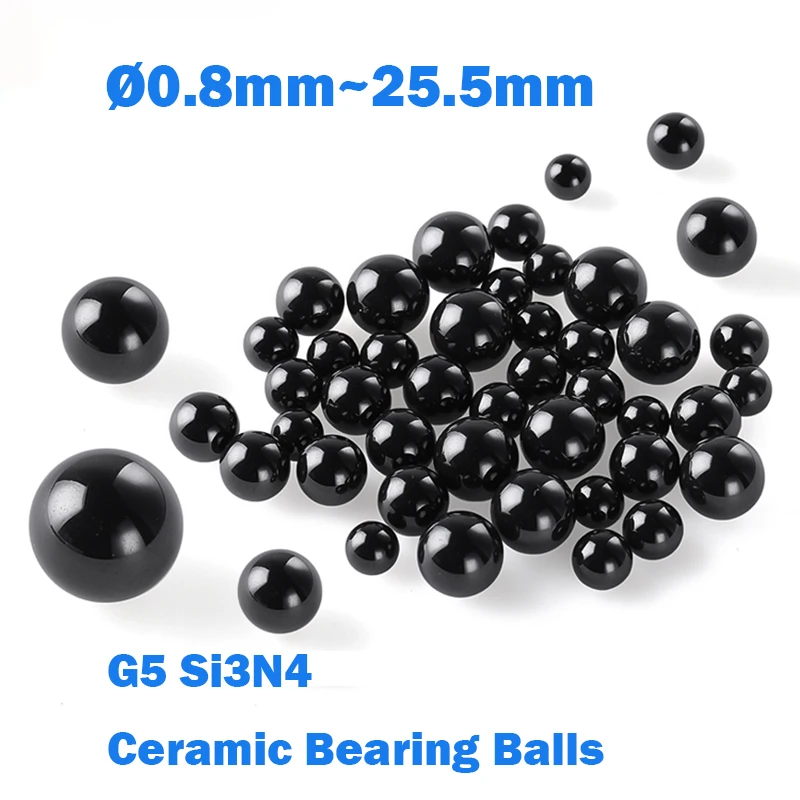 2~50pcs Si3N4 Ceramic Bearing Balls G5 Silicon Nitride Ball Polish 0.8/1/1.2/1.5/1.588/2/2.381/2.5/2.778/3/3.175/3.5/4~25.4mm