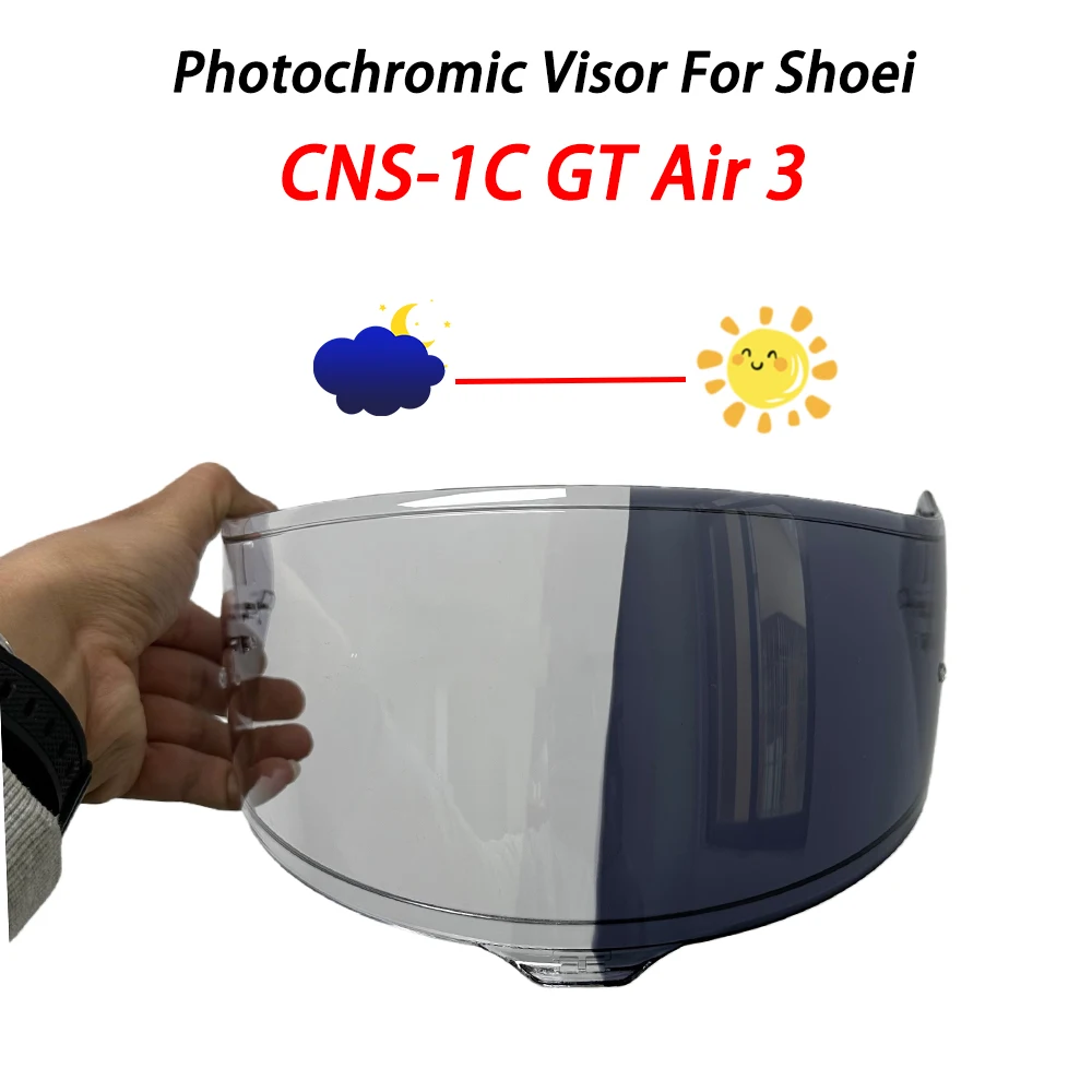Visière de casque photochromique pour Shoei CNS-1C GT Air 3, bouclier d'objectif de moto, viseur en verre, accessoires d'écran