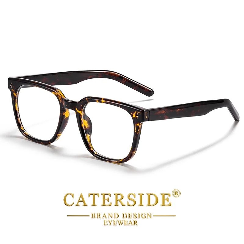CATERSIDE Mode Herren Quadratische Brillengestell Tr-90 Rahmen Anti Blaues Licht Brillen Damen Täglich Einfache Dekorative Brillen – Detail 8