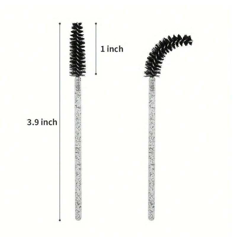 100 pezzi monouso pennelli per trucco in cristallo set di strumenti ciglia labbra micropennello mascara bacchette applicatore tampone strumenti per l'estensione delle ciglia