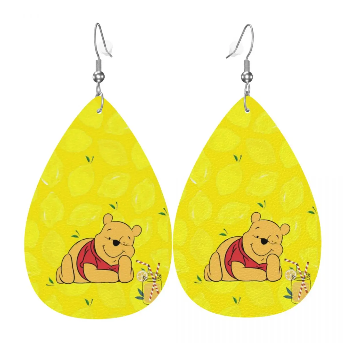 

Индивидуальные кожаные серьги-подвески с Винни-Пухом для женщин, модные, для вечеринок