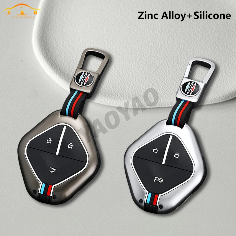 

2024 New Zinc Alloy Metal Car Key Case Cover Shell For SGMW Wuling BINGO Airev for Baojun Kiwi EV for Chevrolet