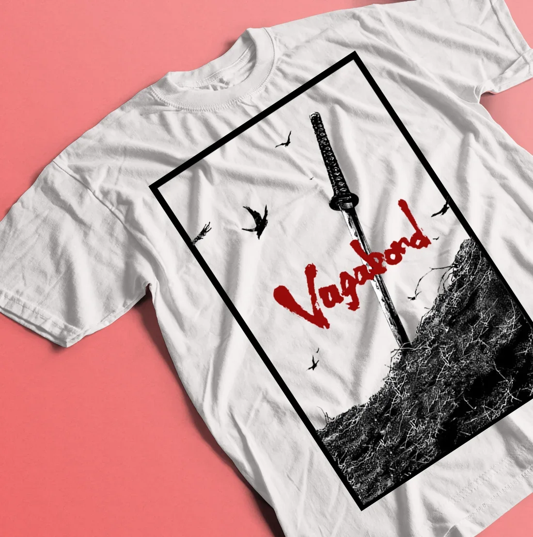 Vagabond T-shirt Musashi Miyamoto Matahachi Honiden Anime Manga Shirt All Size