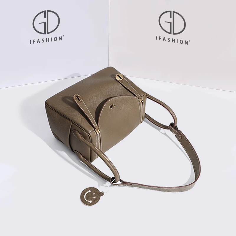 

Genuine Leather Handbag Doctor's Bag Women's Crossbody Bag Medicine Box Sli Trendy Small Size Daily Use Handbag