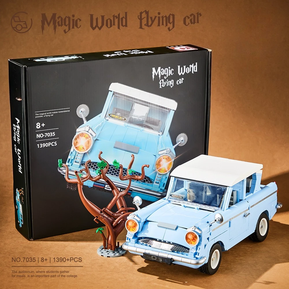 

7035 Magic Flying Car 1390 Particle Restoration Magic Flying Car Ejection Function Puzzle Assembly toy