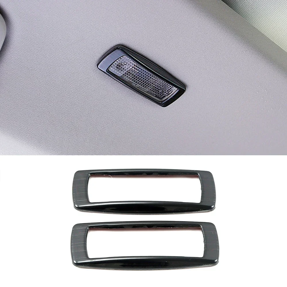 For Skoda Karoq 2017-2021 Front Rear Reading Light Lamp Cover Molding Trim Auto Accessories Stainless Steel Decoration Sticker