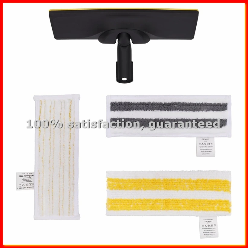 Floor Nozzle Set for Easyfix SC 2, SC 3, SC 4, SC 5 Steam Cleaners, 3 Pieces Microfiber Cloths and 1 Brush Head-A09G