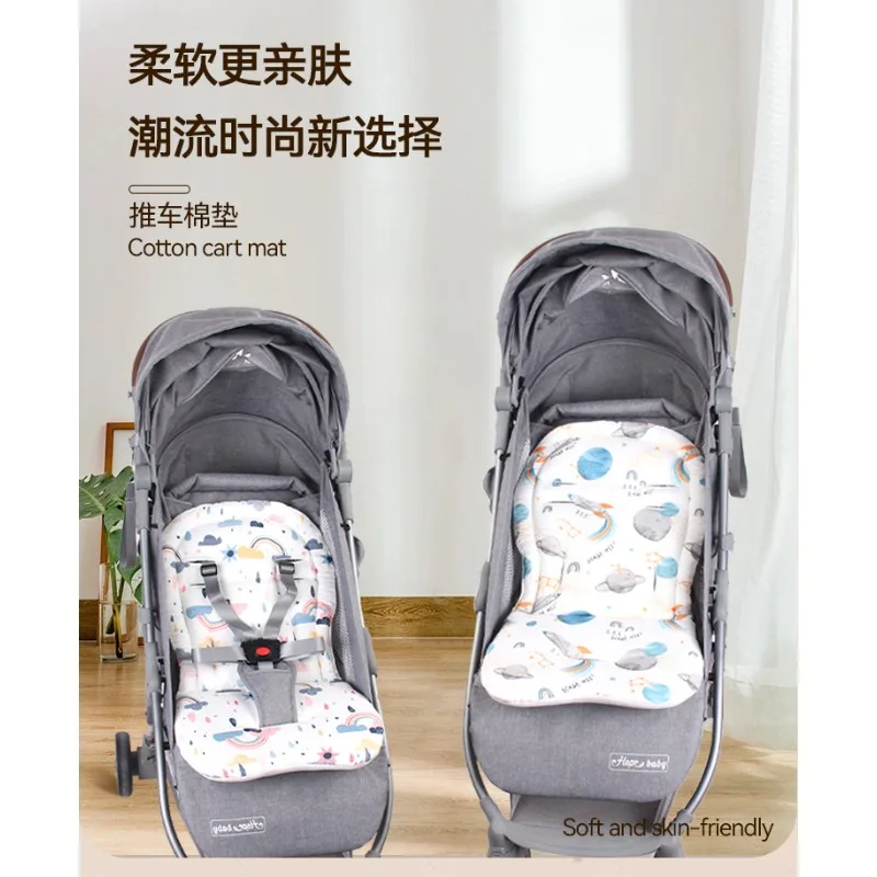 

Baby Stroller Cotton Pad Pram Seat Cushion for High Chair and Pushchair Comfortable Breathable Cartoon Baby Stroller Mat