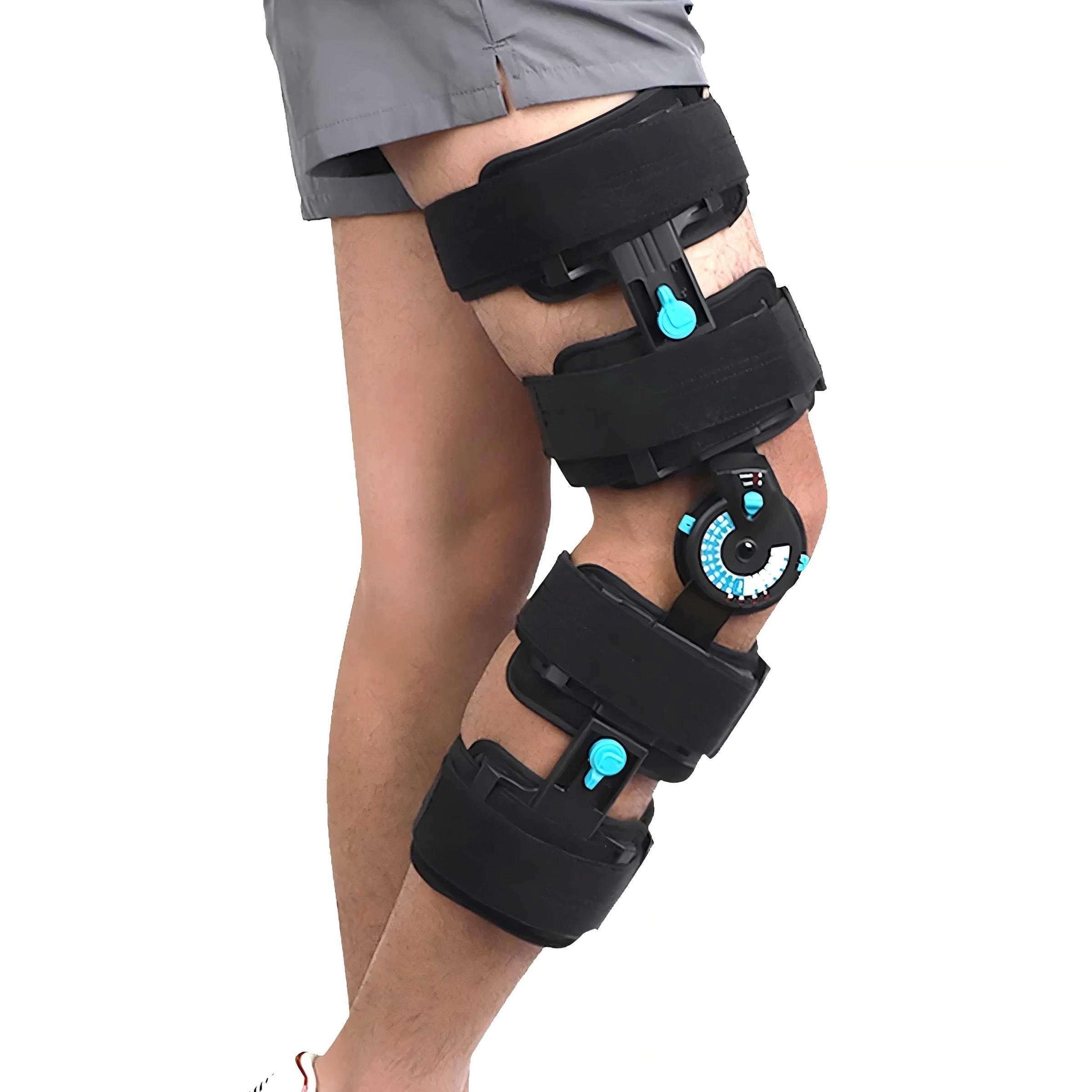 

Hinged ROM Knee Brace,Adjustable Knee Immobilizer for ACL, MCL & PCL Injury Recovery,Fits Left or Right,Men & Women