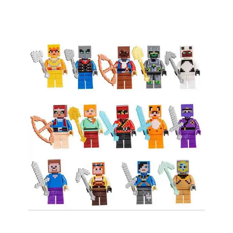 30/60pcs Cartoon Minecraft Building Blocks Small Particle Puzzle Assembly DIY Dolls Male and Female Toy Gifts view 5