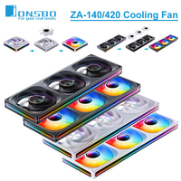 JONSBO ZA-140/420 Case Fan 140mm DIY Exchange 2 Sets Fan Blades Desktop Computer Chassis CPU Water Radiator CPU Cooling Fan